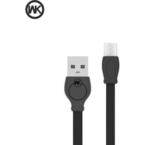 Καλώδιο φόρτισης WK USB σε Micro Black 1m Fast WDC-023